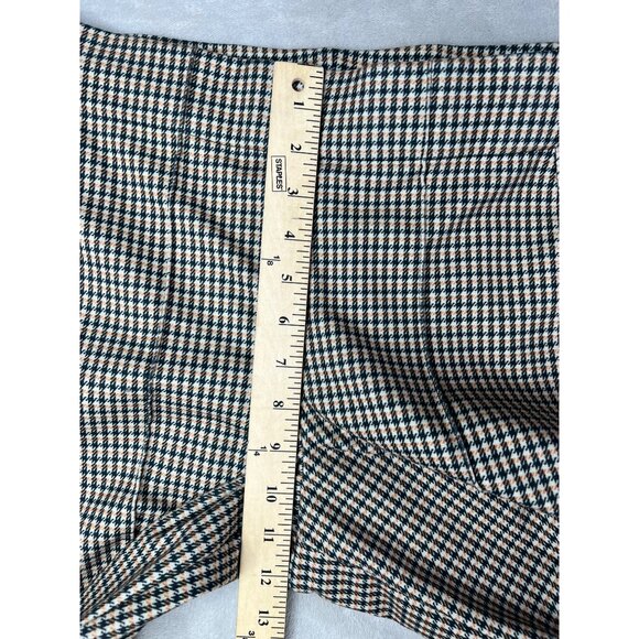 JNY Jones New York Womens Houndstooth Plaid Cropped Wide-Leg Pants Small - Picture 5 of 10